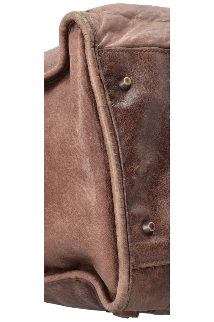 BALENCIAGA Vintage Motocross Classic Weekender Cuir Marron
