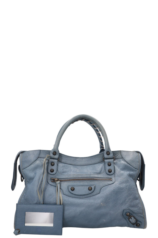 BALENCIAGA Classic City Bag Medium Leather Atlantique