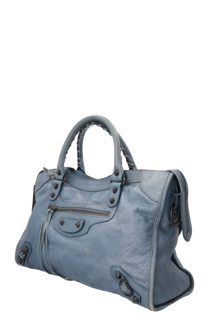 BALENCIAGA Classic City Bag Medium Leather Atlantique