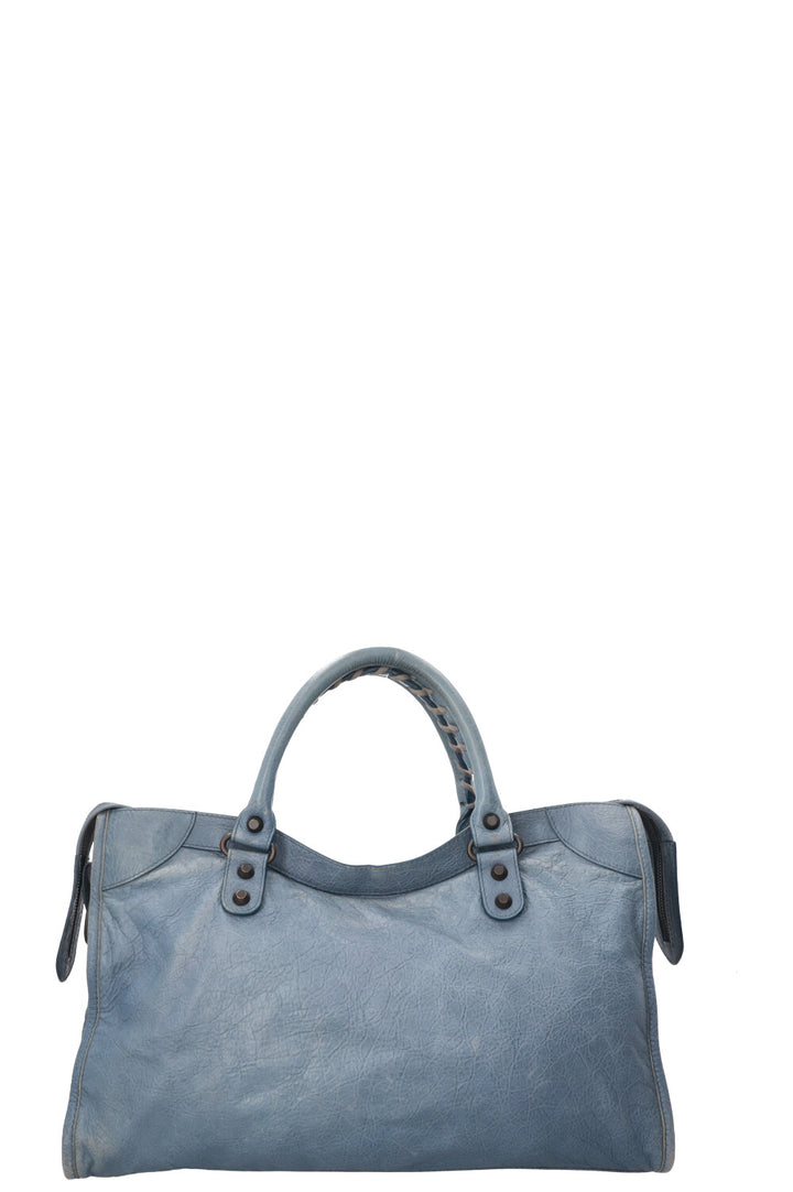 BALENCIAGA Classic City Bag Medium Leather Atlantique