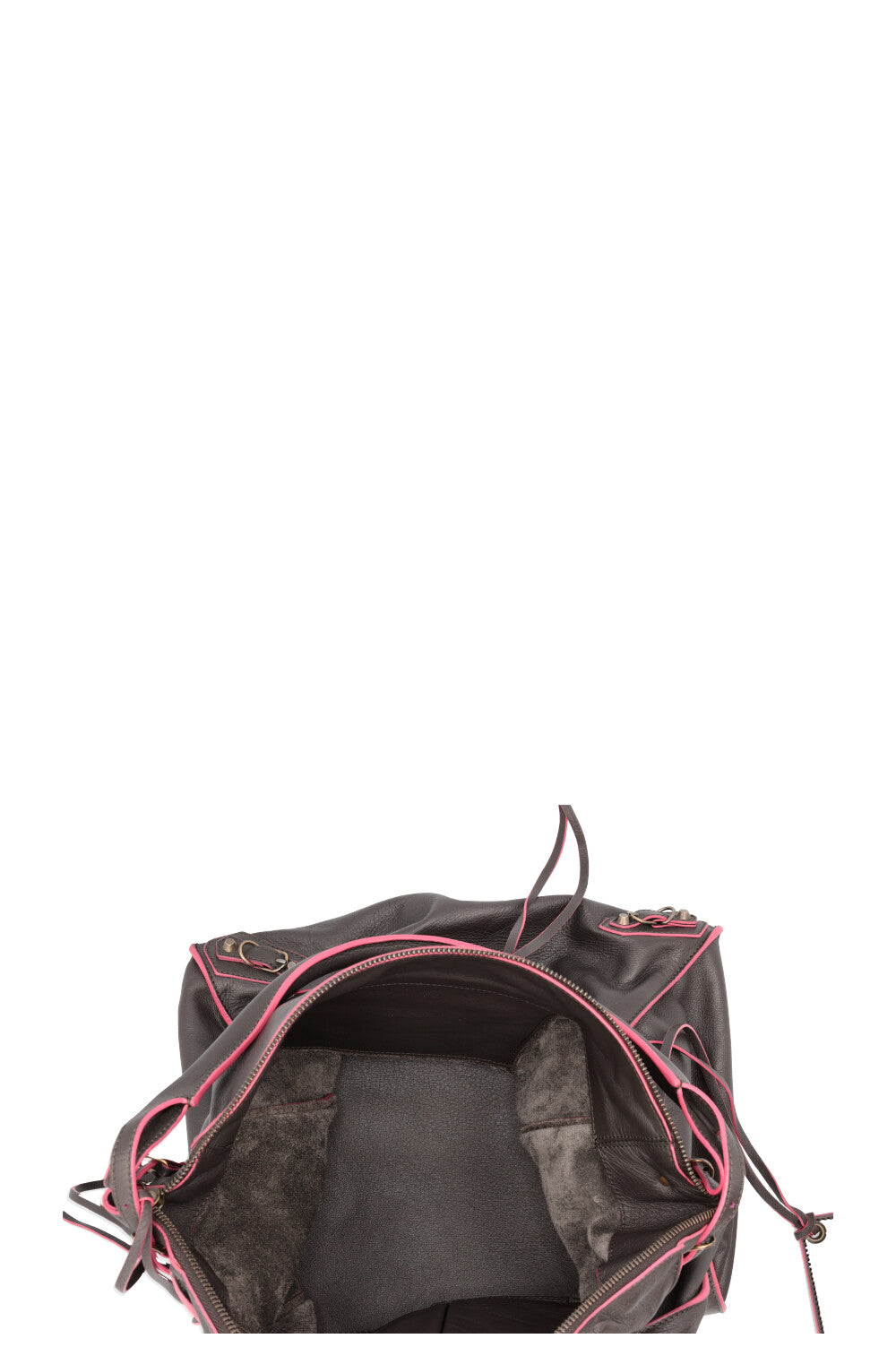 BALENCIAGA Papier Hobo Bag Leather Brown Pink