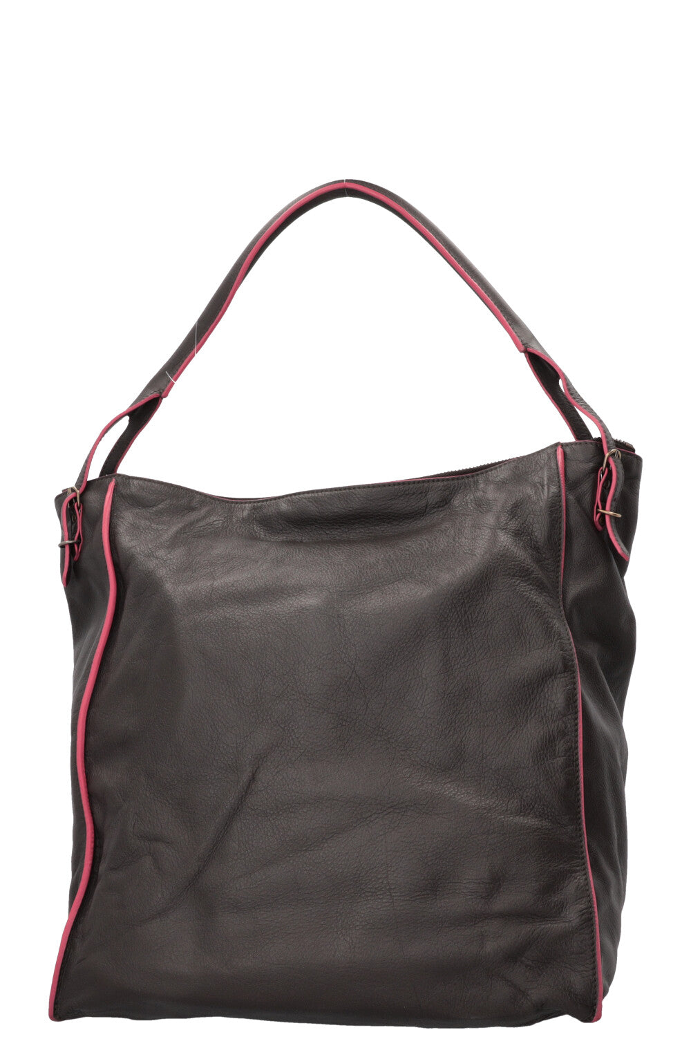 BALENCIAGA Papier Hobo Bag Leather Brown Pink