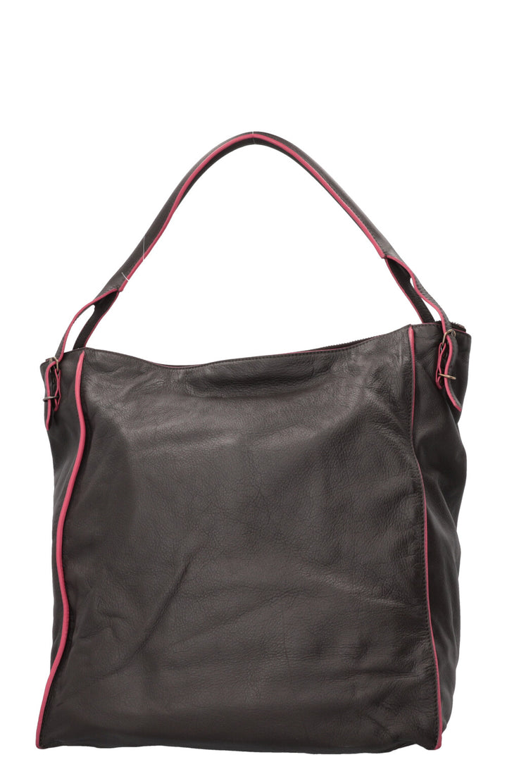 BALENCIAGA Papier Hobo Bag Leather Brown Pink