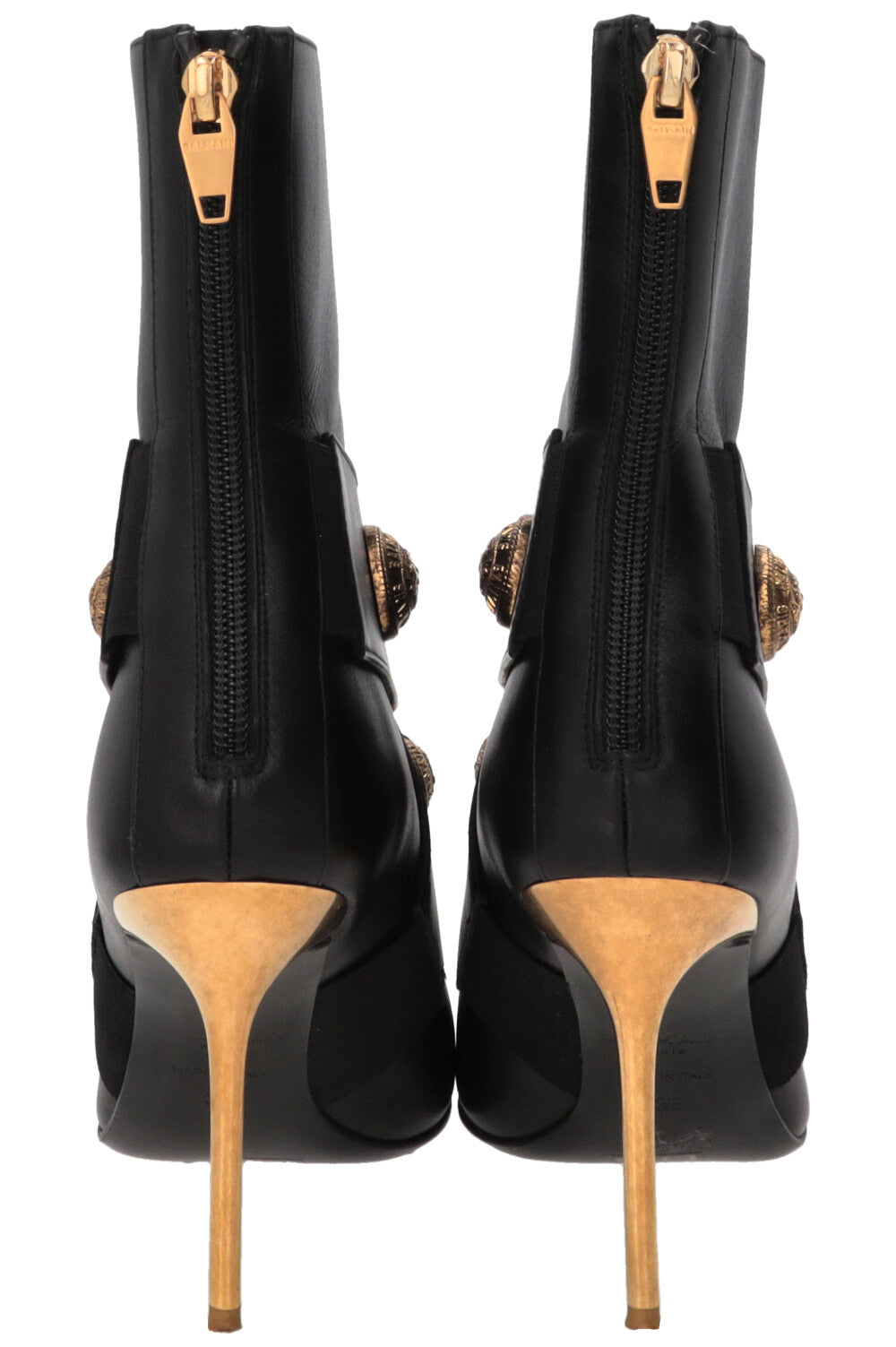 BALMAIN Alma X Buttoned Boots Leather Black