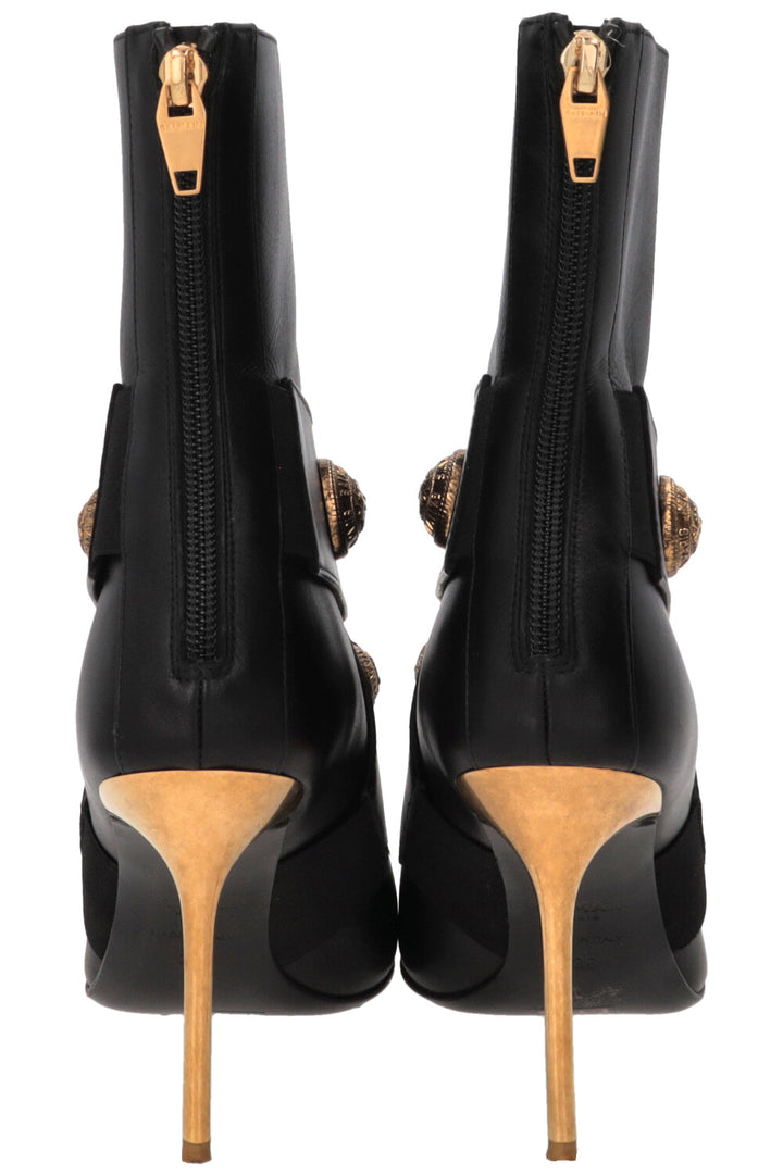 BALMAIN Alma X Buttoned Boots Leather Black