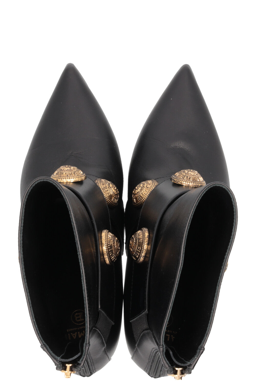 BALMAIN Alma X Buttoned Boots Leather Black