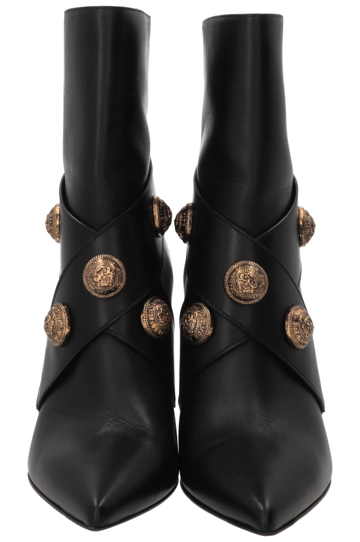 BALMAIN Ankle Boots Leather Black