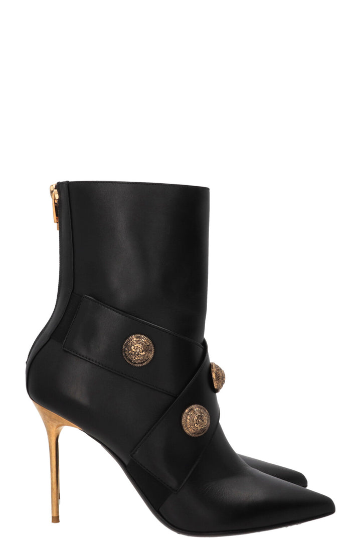 BALMAIN Ankle Boots Leather Black