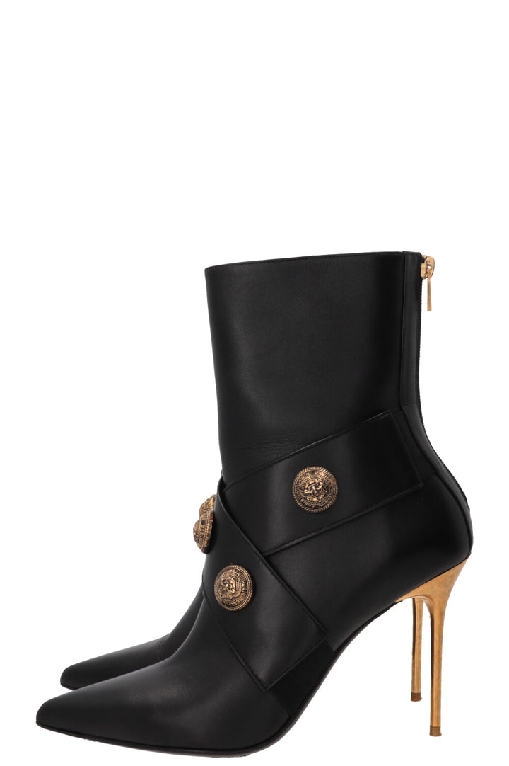 BALMAIN Ankle Boots Leather Black