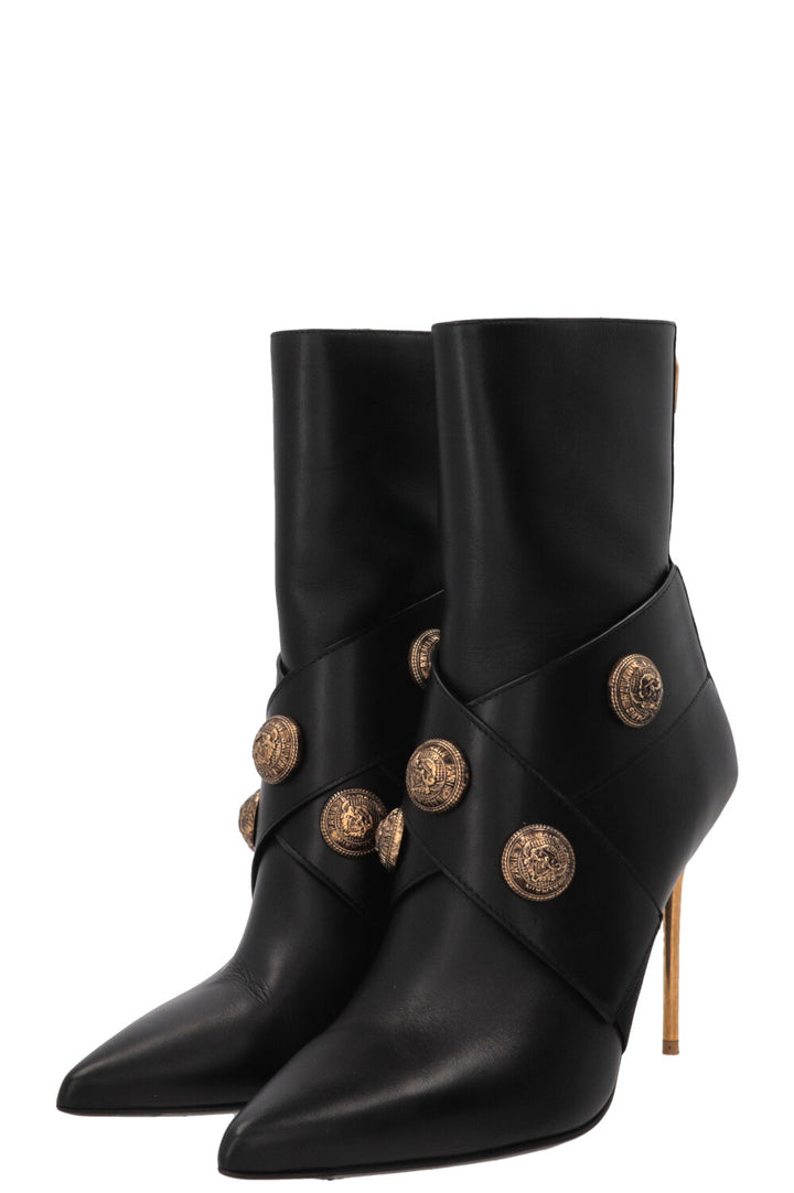 BALMAIN Ankle Boots Leather Black