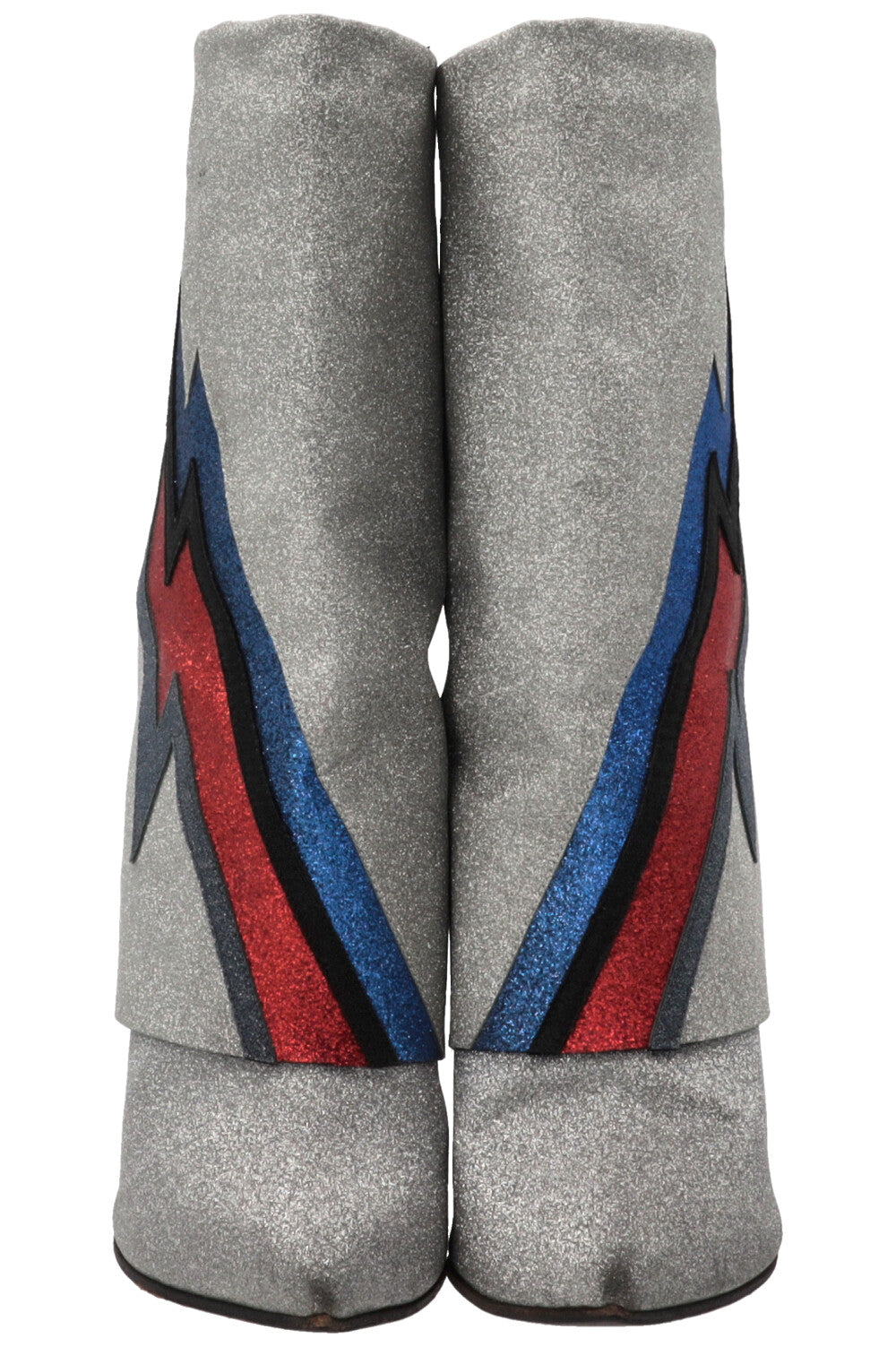 BALMAIN Babette Flash Boots Leather Silver