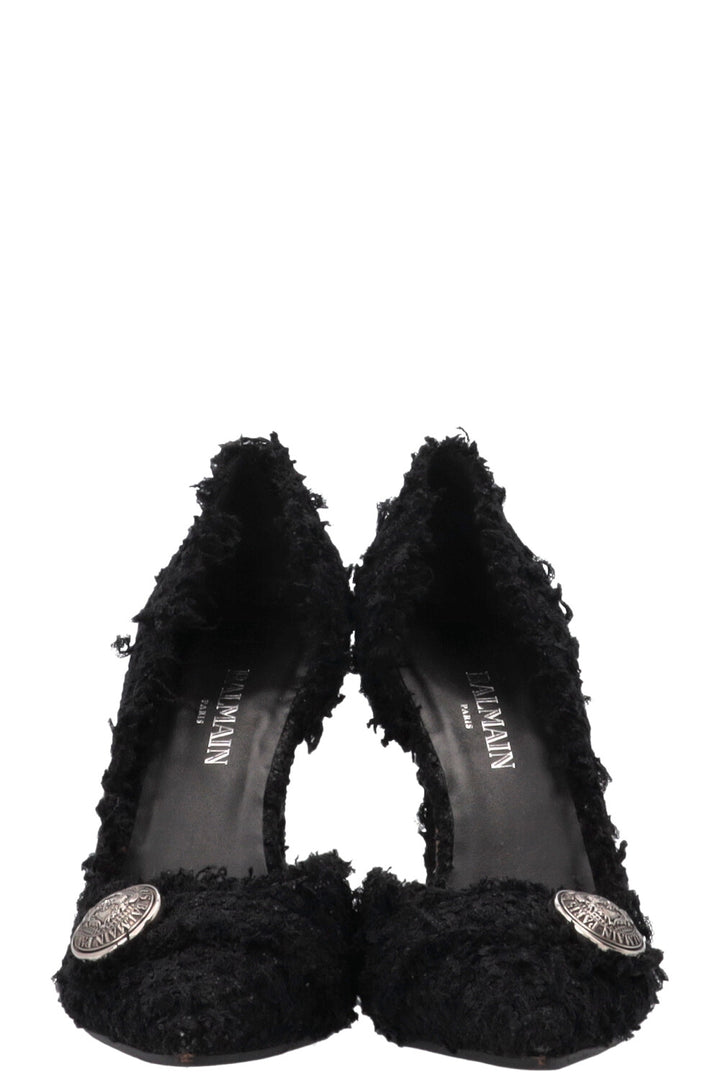 BALMAIN Julie Pumps Tweed Black