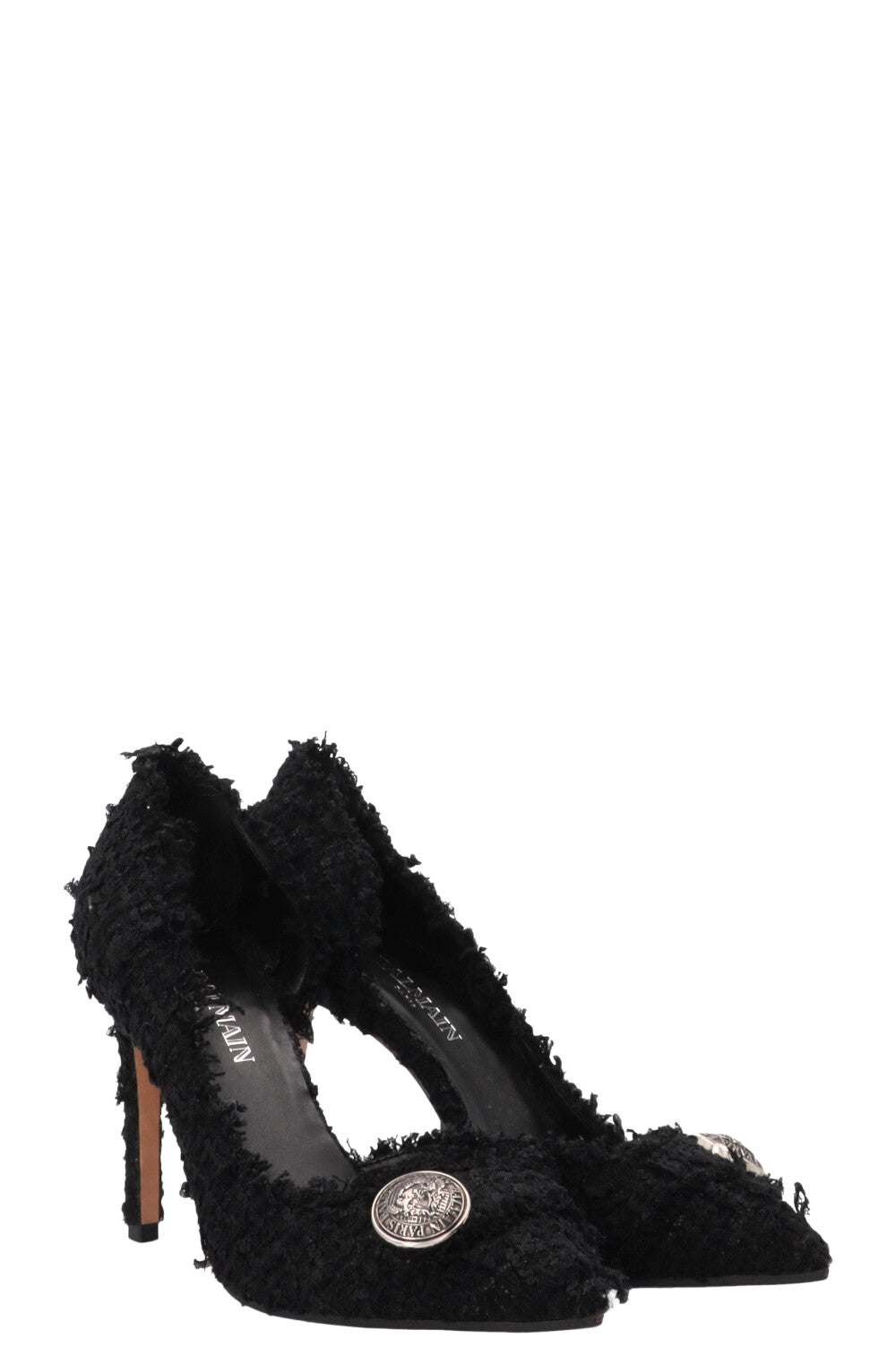 BALMAIN Julie Pumps Tweed Black