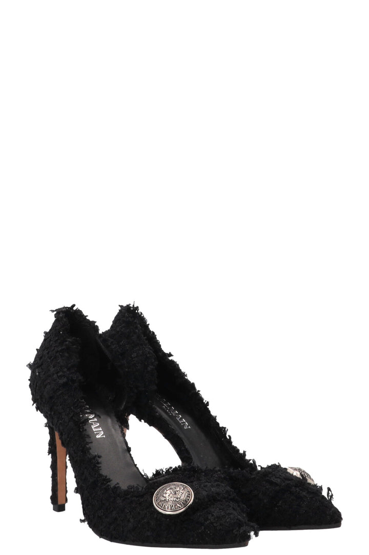 BALMAIN Julie Pumps Tweed Black