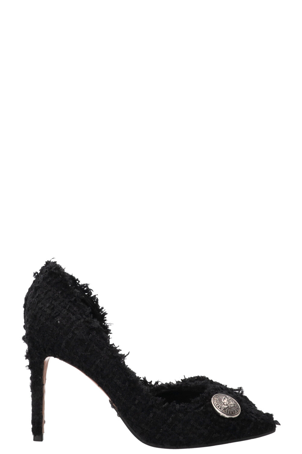 BALMAIN Julie Pumps Tweed Black