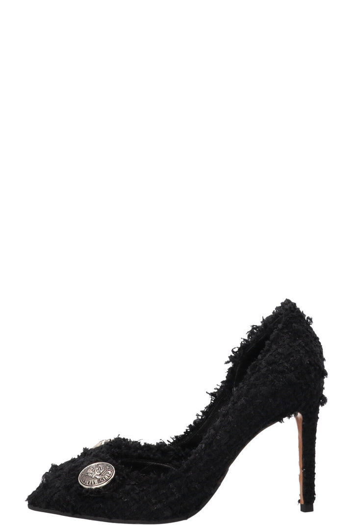 BALMAIN Julie Pumps Tweed Black