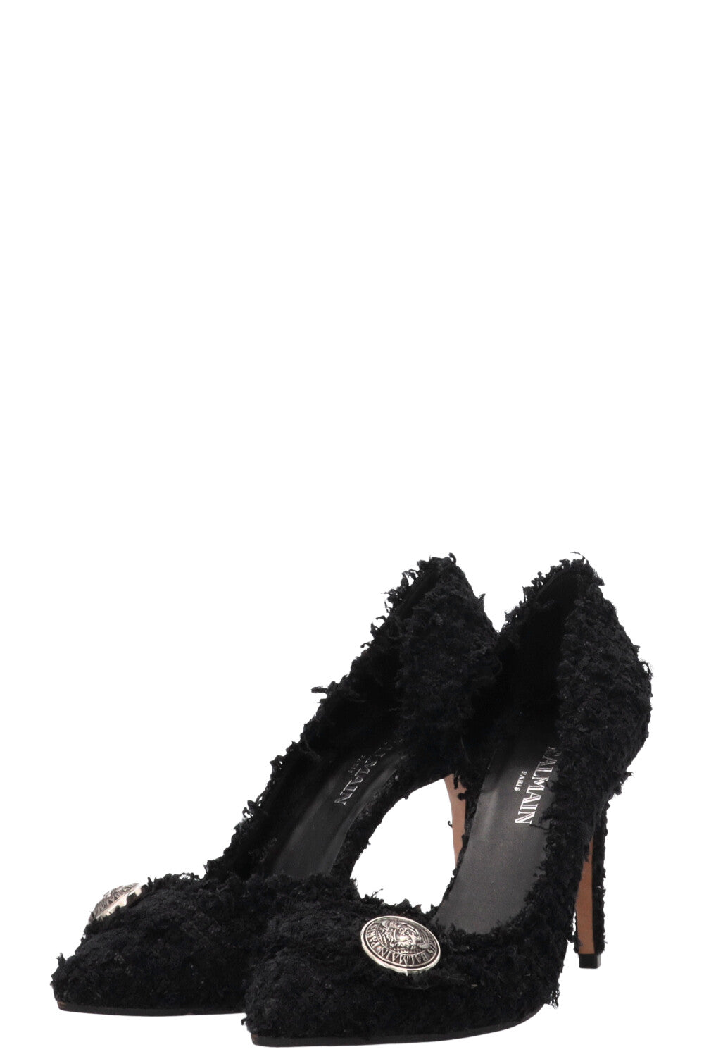 BALMAIN Julie Pumps Tweed Black
