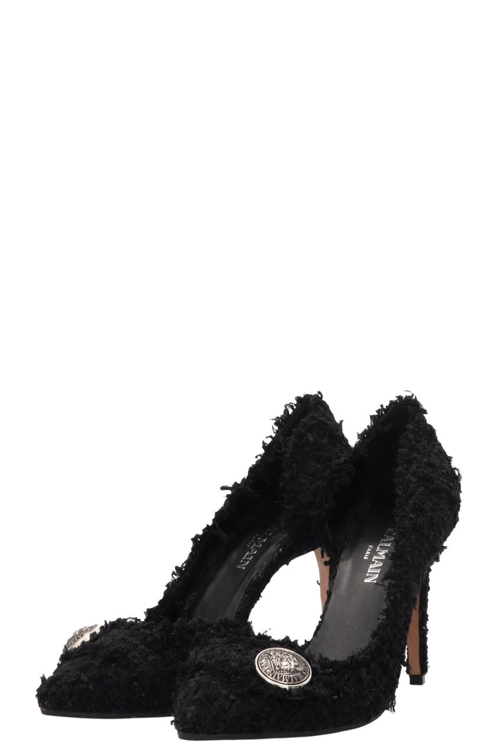 BALMAIN Julie Pumps Tweed Black