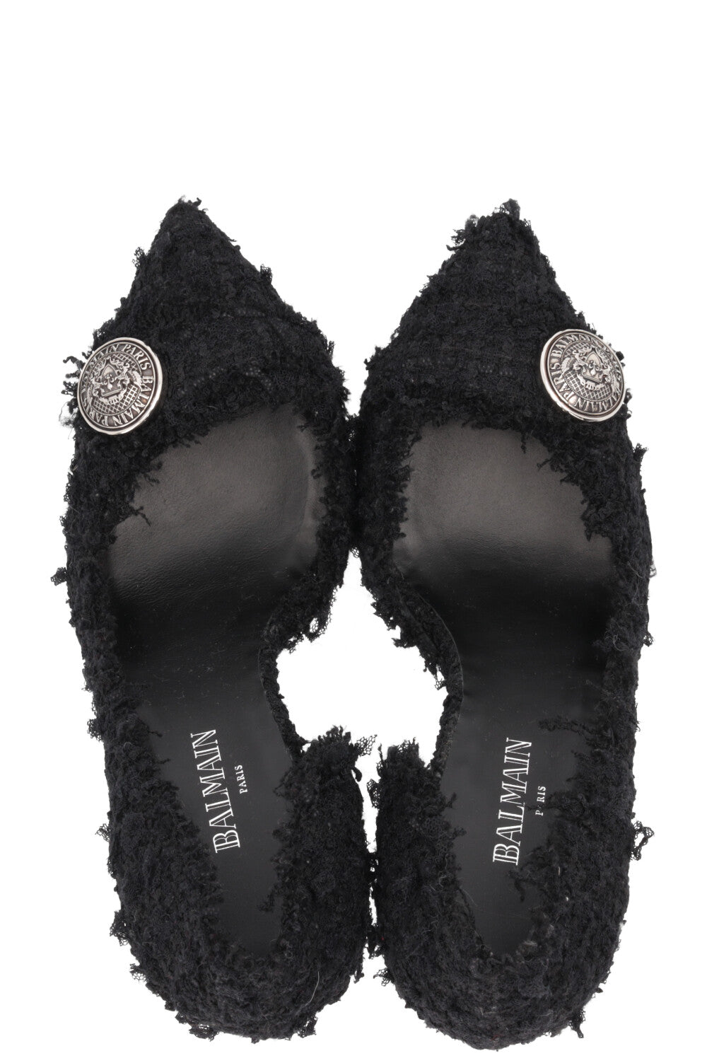 BALMAIN Julie Pumps Tweed Black
