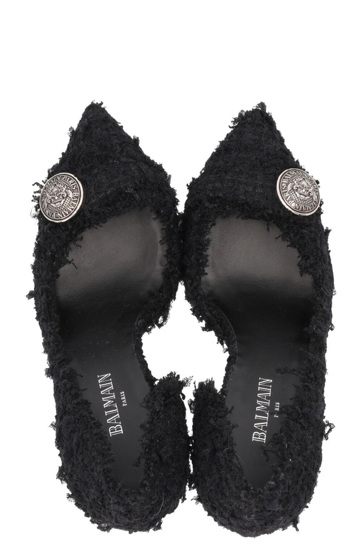 BALMAIN Julie Pumps Tweed Black