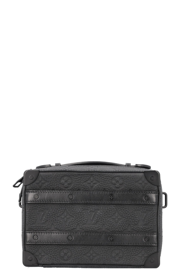 LOUIS VUITTON Handle Soft Trunk Leather Black