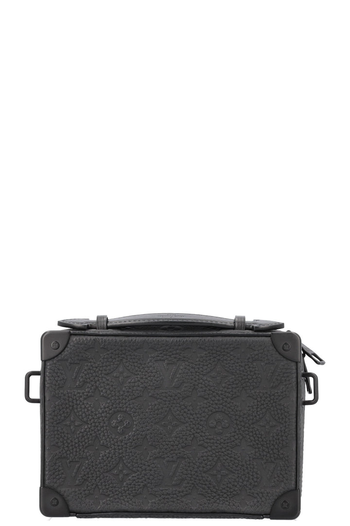 LOUIS VUITTON Handle Soft Trunk Leather Black