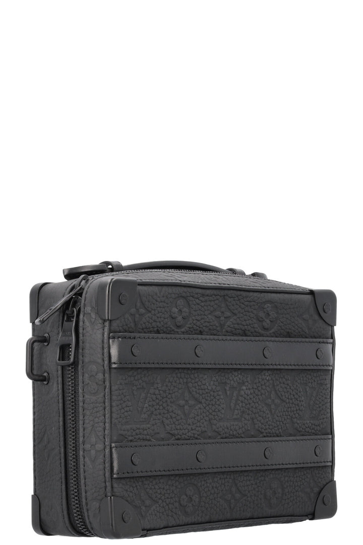 LOUIS VUITTON Handle Soft Trunk Leather Black