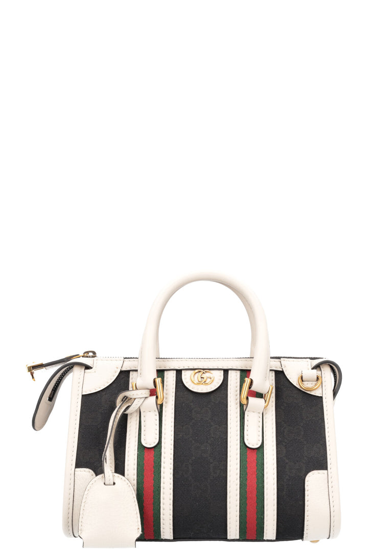 GUCCI Mini Double G Top Handle Bag Supreme Canvas