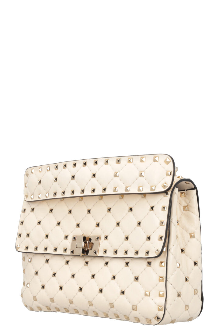 VALENTINO Rockstud Spike Crossbody Bag Ivory