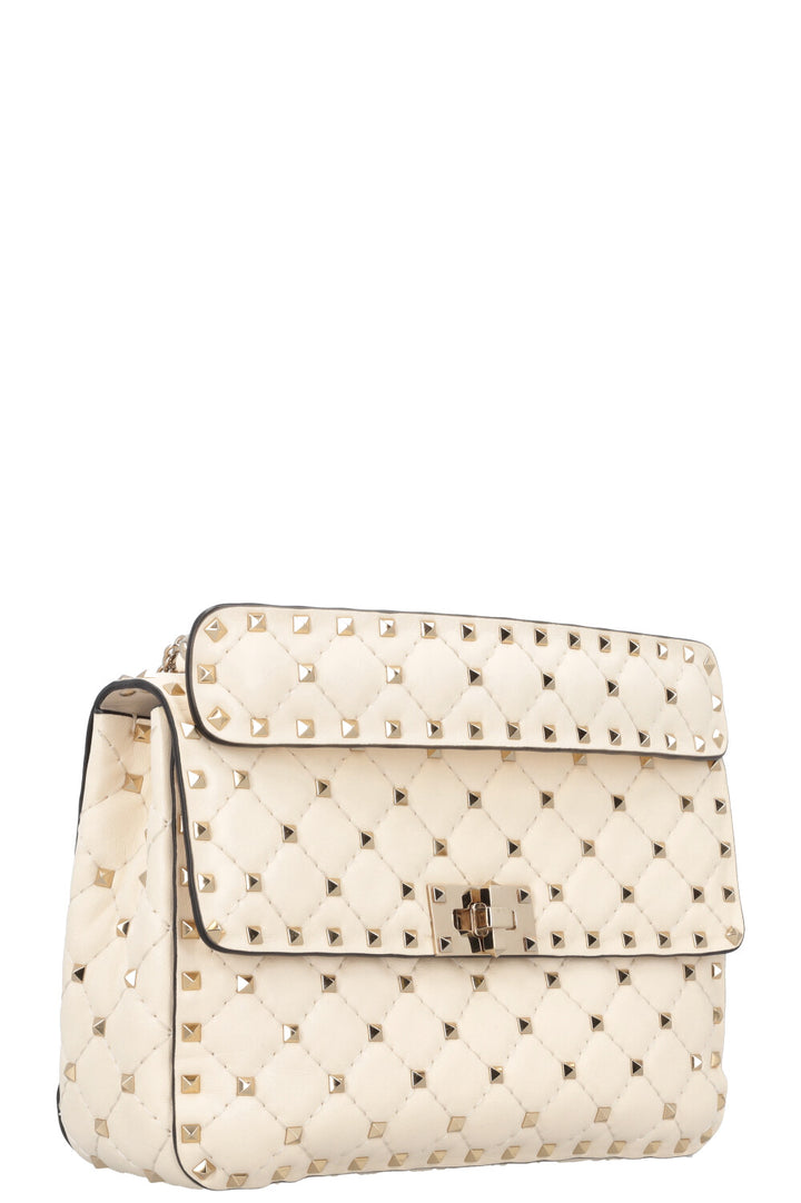 VALENTINO Rockstud Spike Crossbody Bag Ivory