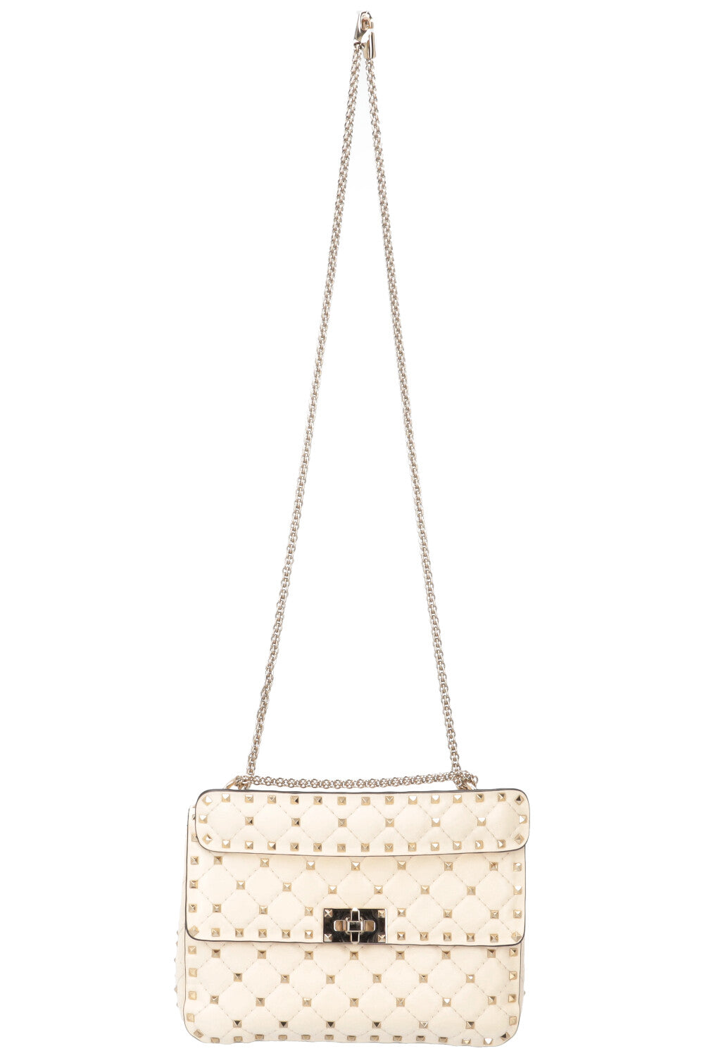 VALENTINO Rockstud Spike Crossbody Bag Ivory