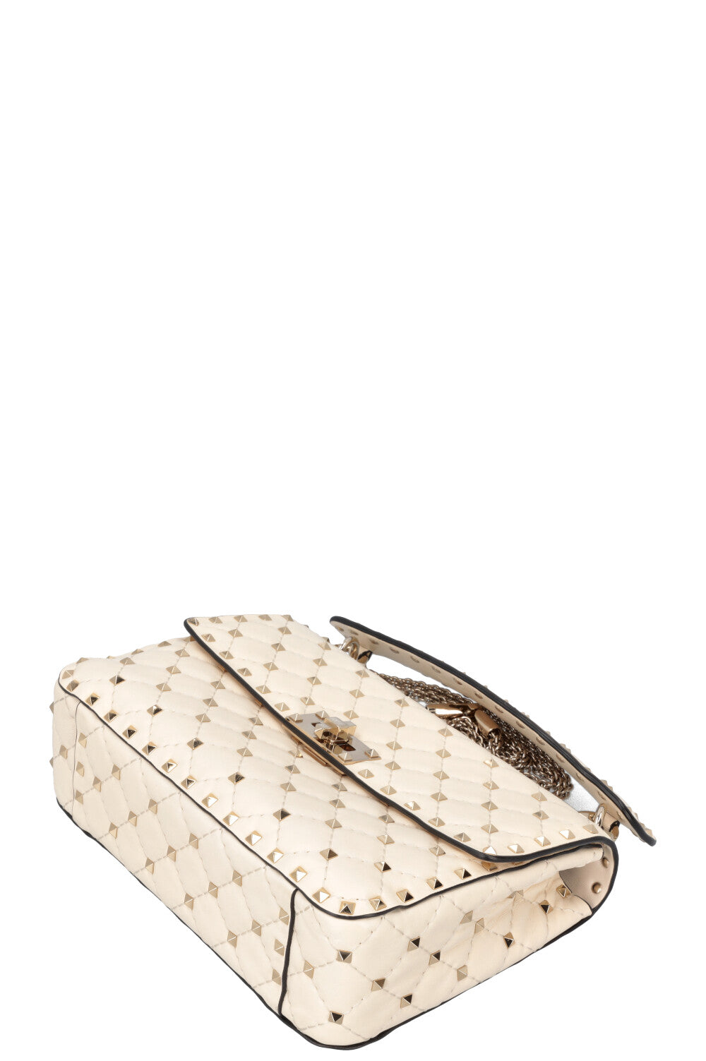 VALENTINO Rockstud Spike Crossbody Bag Ivory