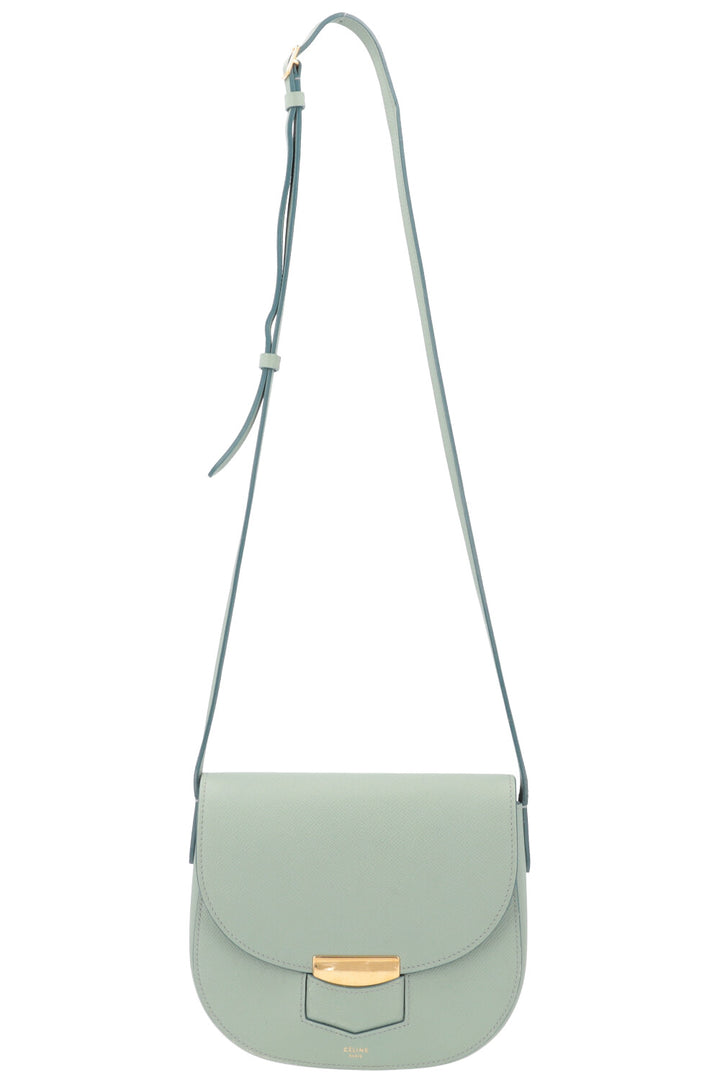 CÉLINE Trotteur Crossbody Bag Small Turqouise