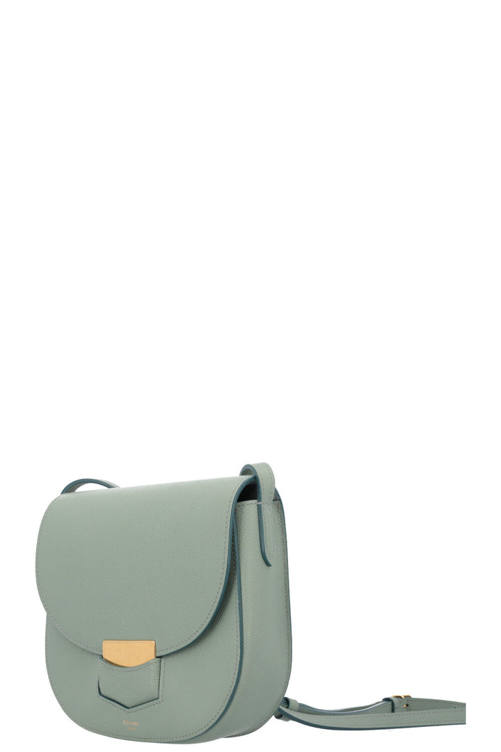 CÉLINE Trotteur Crossbody Bag Small Turqouise