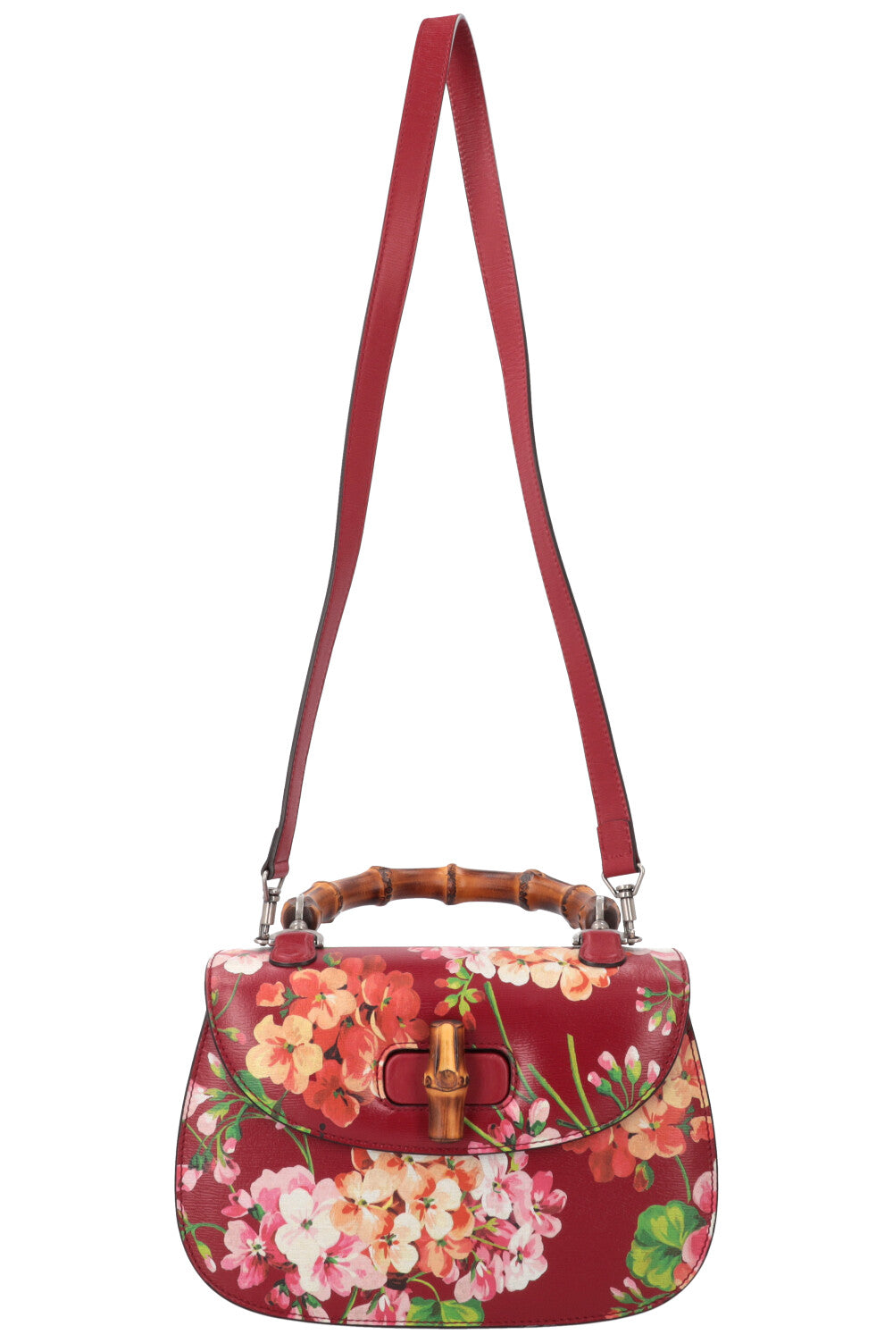 GUCCI Bamboo 1947 Top Handle Bag Floral 
