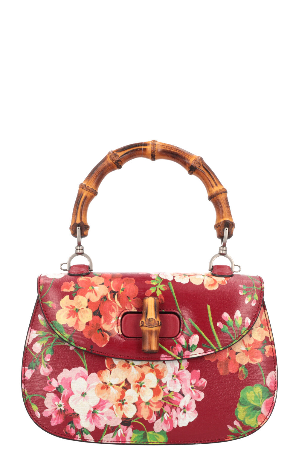 GUCCI Bamboo 1947 Top Handle Bag Floral