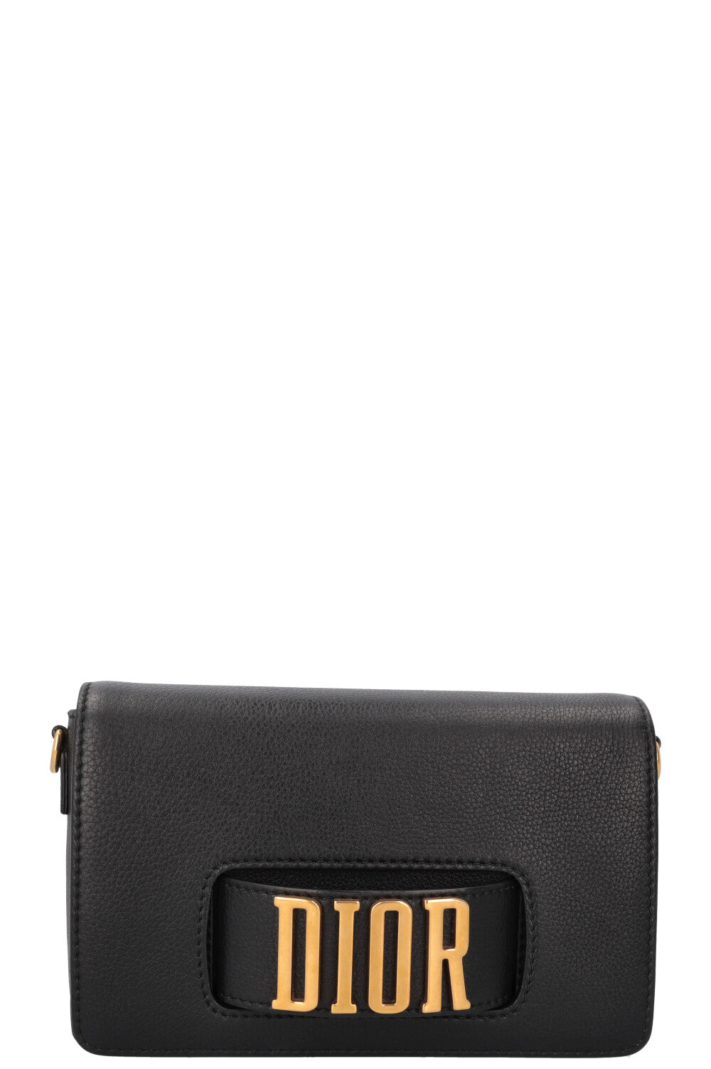 CHRISTIAN DIOR Dio(R)evolution Clutch Bag Leather Black