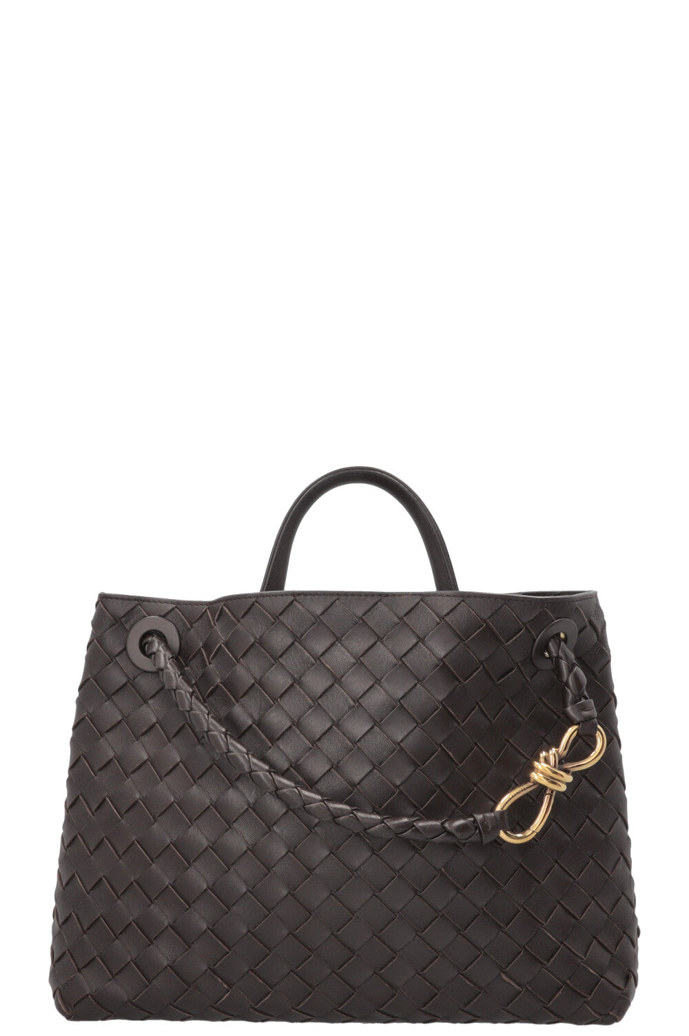 BOTTEGA VENETA Andiamo Medium Tote Bag Dark Fondant
