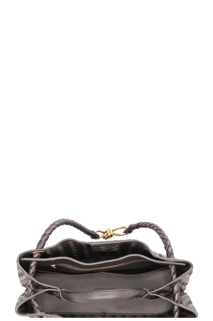 BOTTEGA VENETA Andiamo Medium Tote Bag Dark Fondant