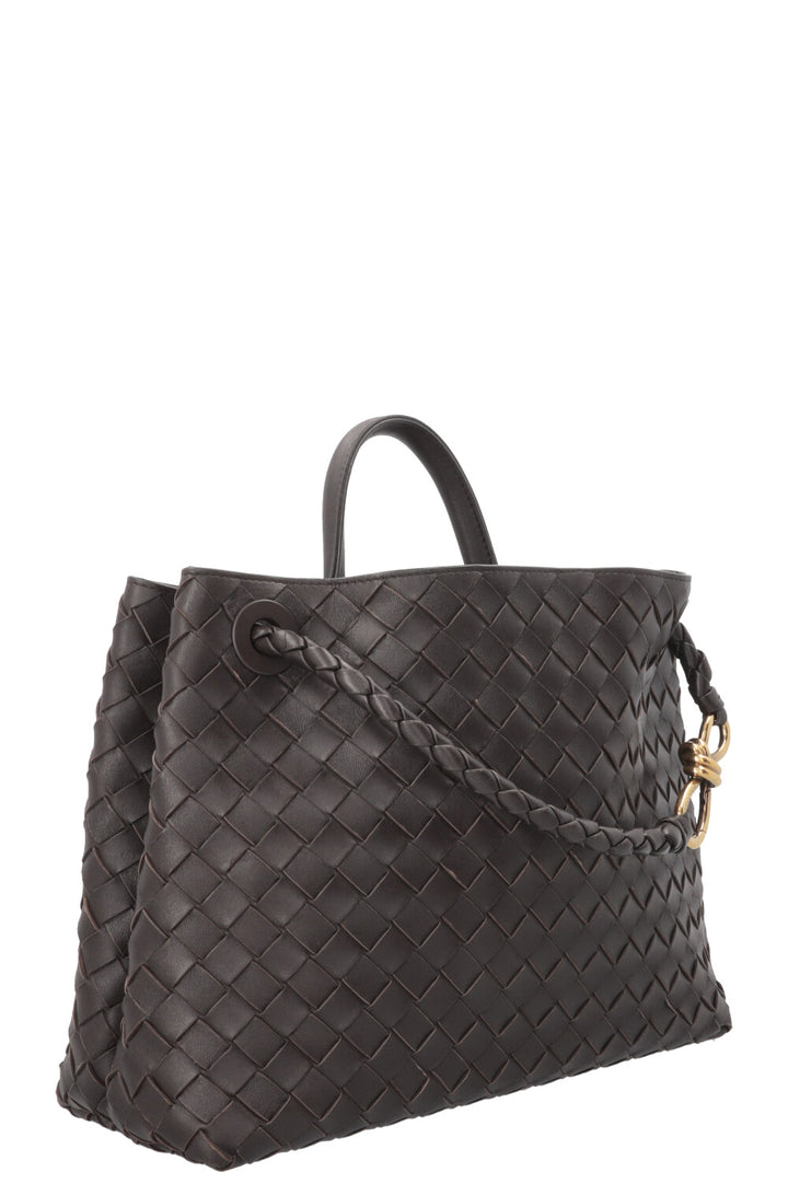 BOTTEGA VENETA Andiamo Medium Tote Bag Dark Fondant