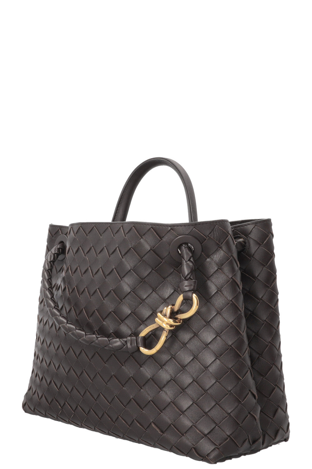 BOTTEGA VENETA Andiamo Medium Tote Bag Dark Fondant