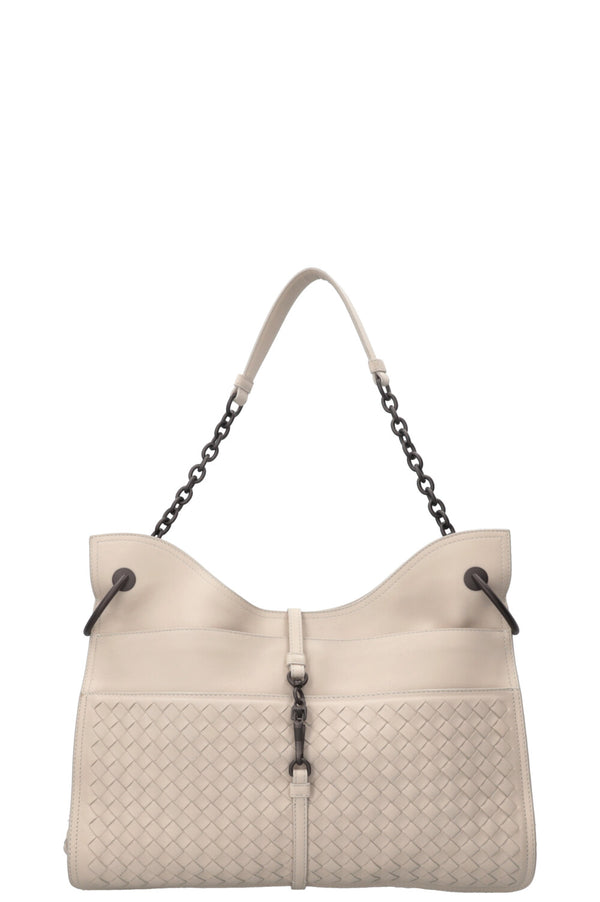 BOTTEGA VENETA Sac Beverly Intrecciato Ivoire