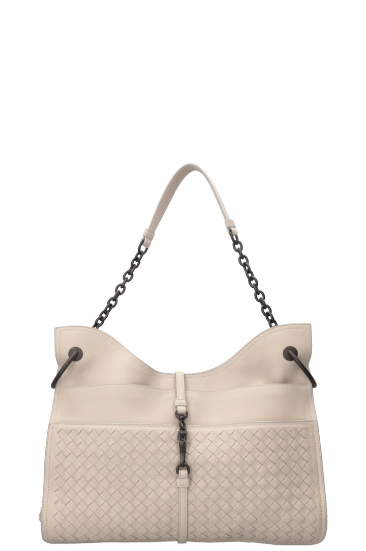 BOTTEGA VENETA Sac Beverly Intrecciato Ivoire