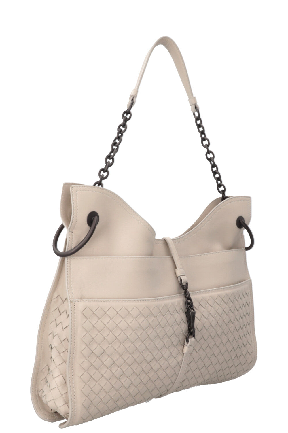 BOTTEGA VENETA Sac Beverly Intrecciato Ivoire