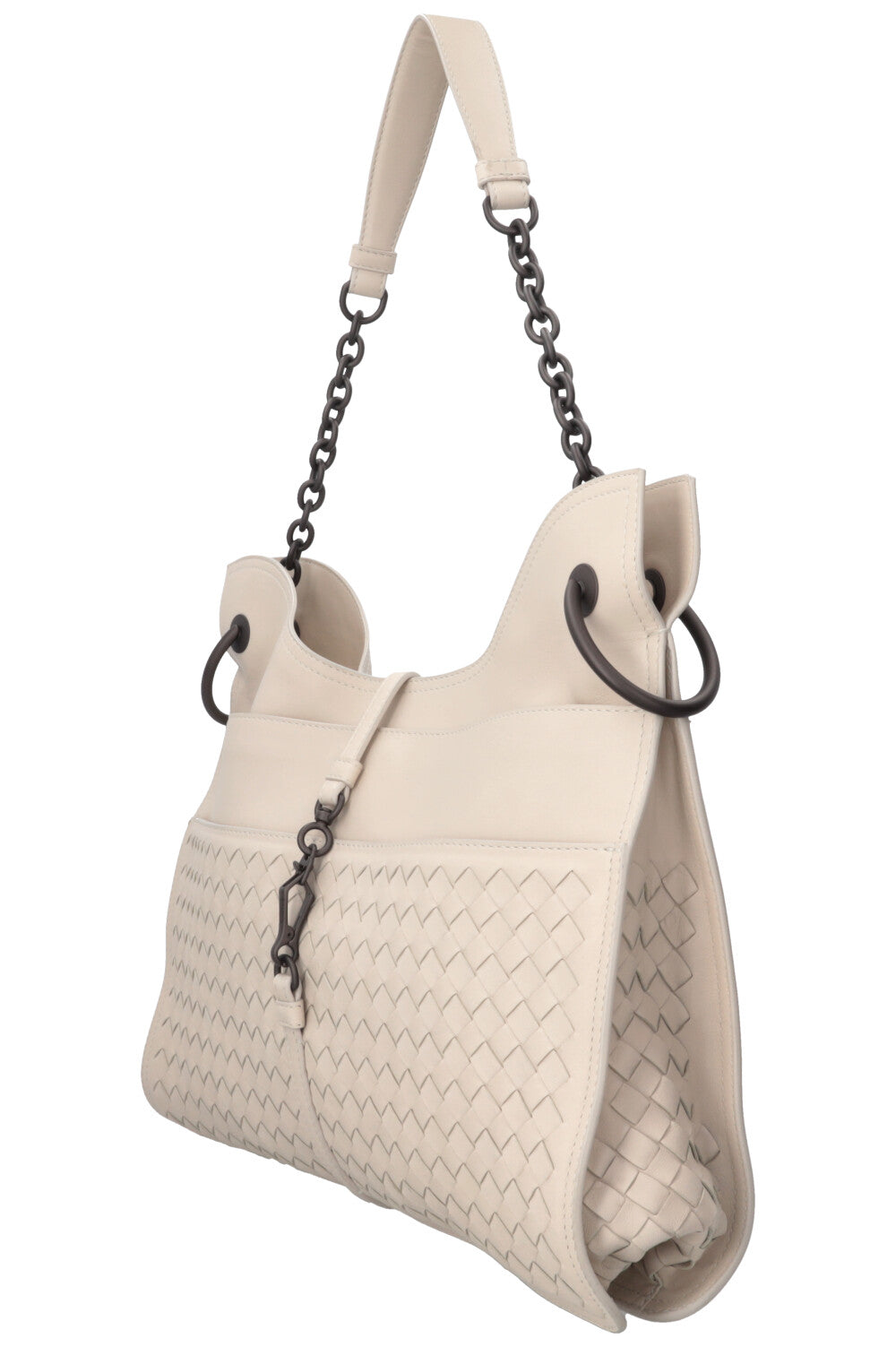 BOTTEGA VENETA Sac Beverly Intrecciato Ivoire
