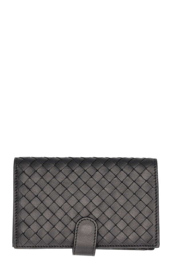 BOTTEGA VENETA Bi-Fold Intrecciato Wallet Black