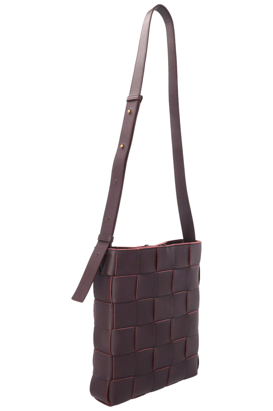 BOTTEGA VENETA Cassette Messenger Bag Leather Bordeaux