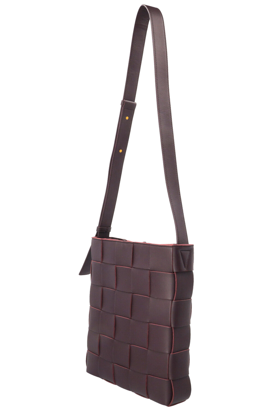 BOTTEGA VENETA Cassette Messenger Bag Leather Bordeaux