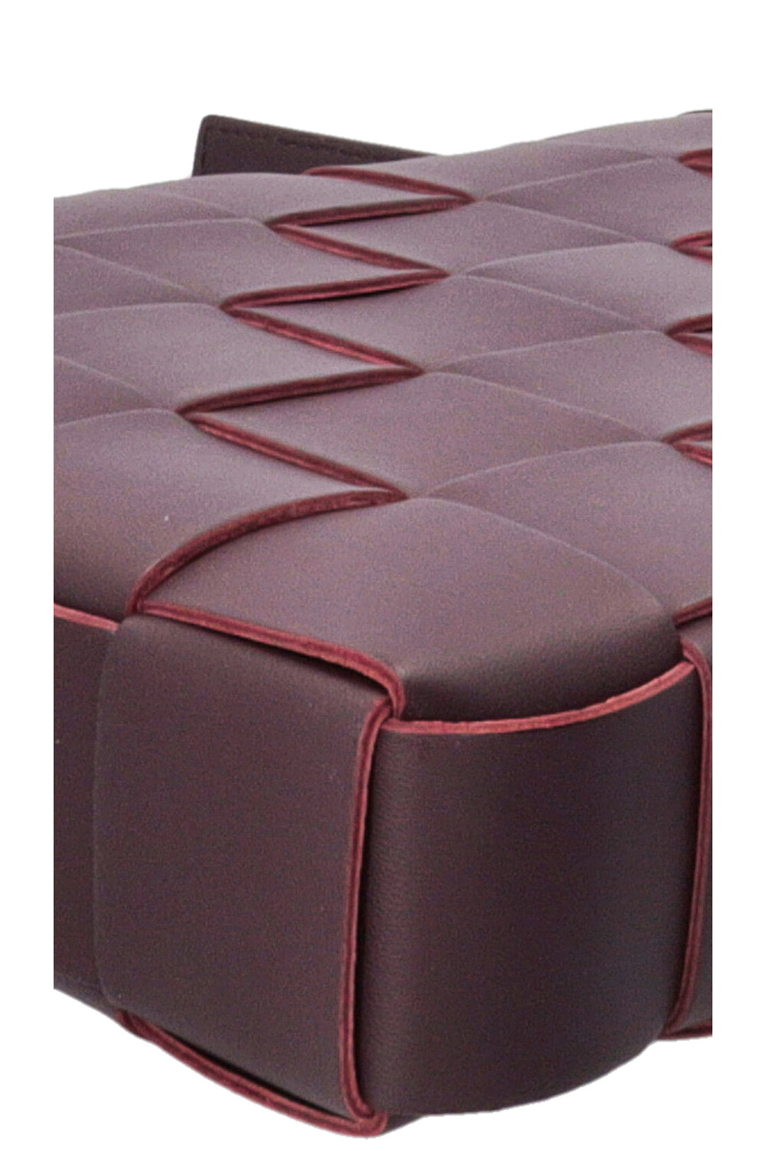 BOTTEGA VENETA Cassette Messenger Bag Leather Bordeaux