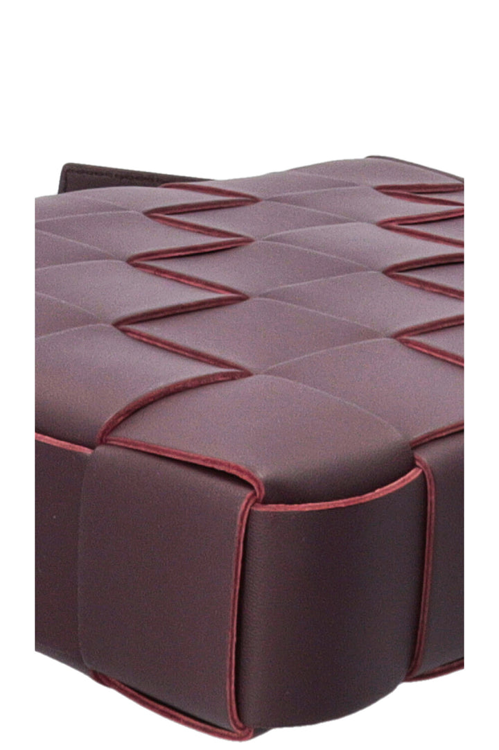 BOTTEGA VENETA Cassette Messenger Bag Leather Bordeaux